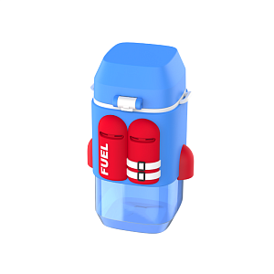 Умная бутылочка с тамагочи LUMICUBE "DRINKME", голубая, 350 мл